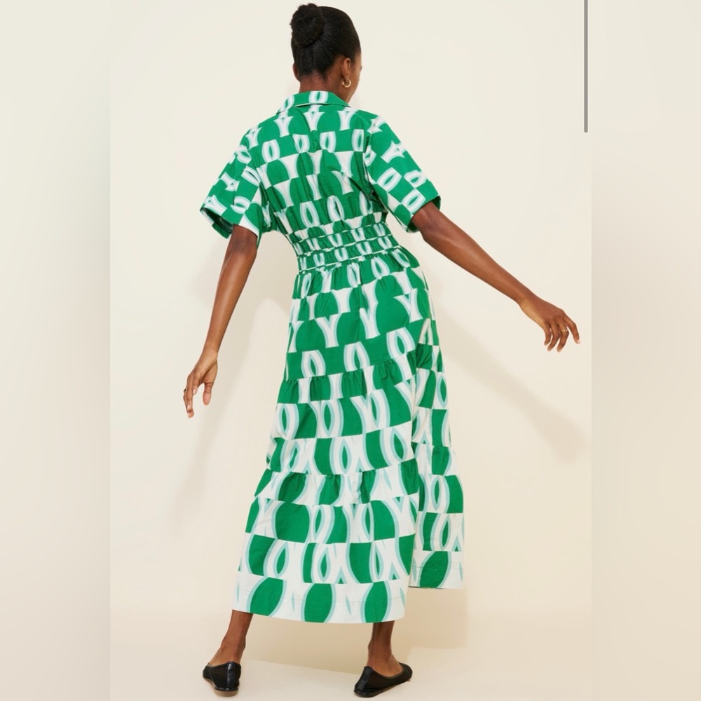Anthropologie The Somerset Maxi Dress: Shirt Dress Edition in Green size M - Picture 6 of 14
